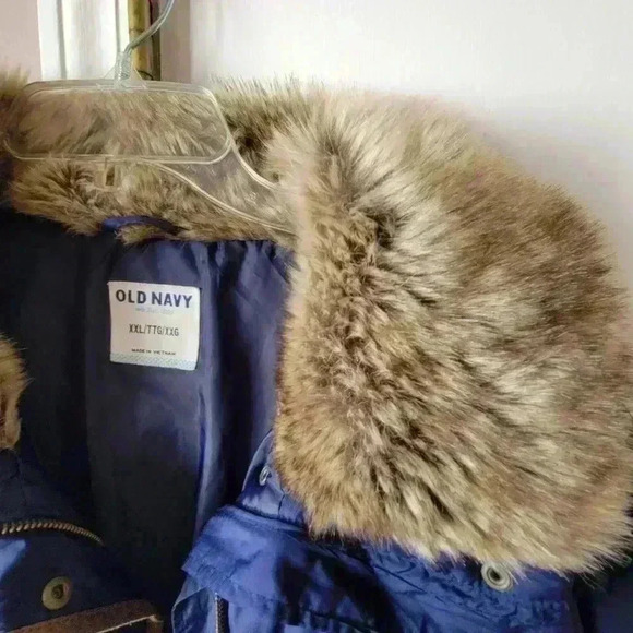 OLD NAVY Puffer Women's Jacket FAUX FUR TRIMHooded JacketSZ XL - Picture 4 of 9